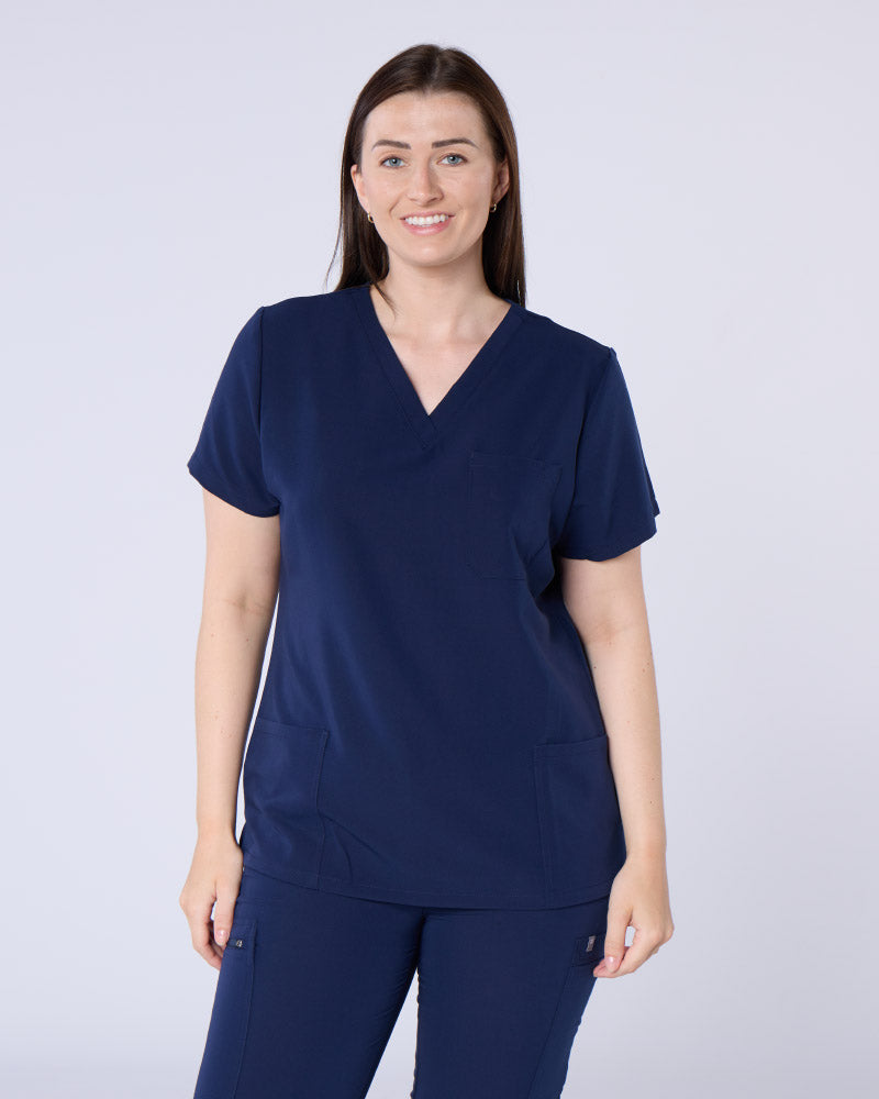 ALUMEA™ WOMEN'S STRETCH V-NECK SCRUB TOP