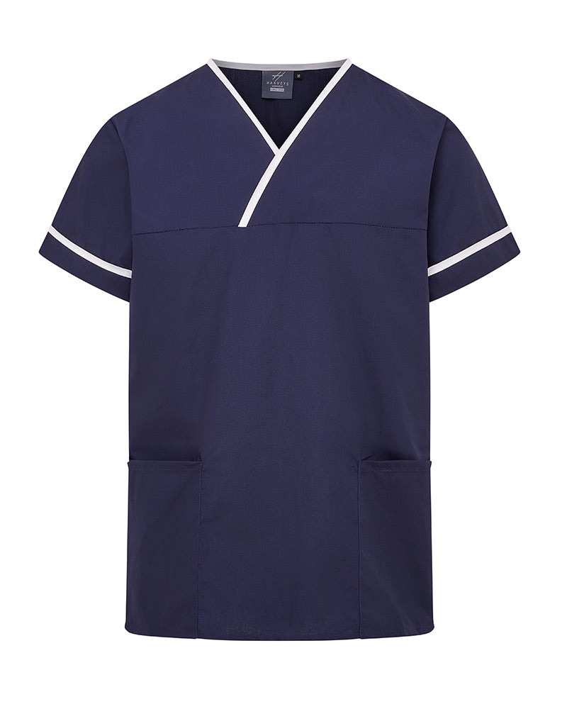 UNISEX LIGHTWEIGHT CONTRAST V-NECK HEALTHCARE TUNIC UNIFORM