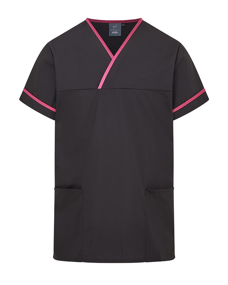 UNISEX LIGHTWEIGHT CONTRAST V-NECK HEALTHCARE TUNIC UNIFORM