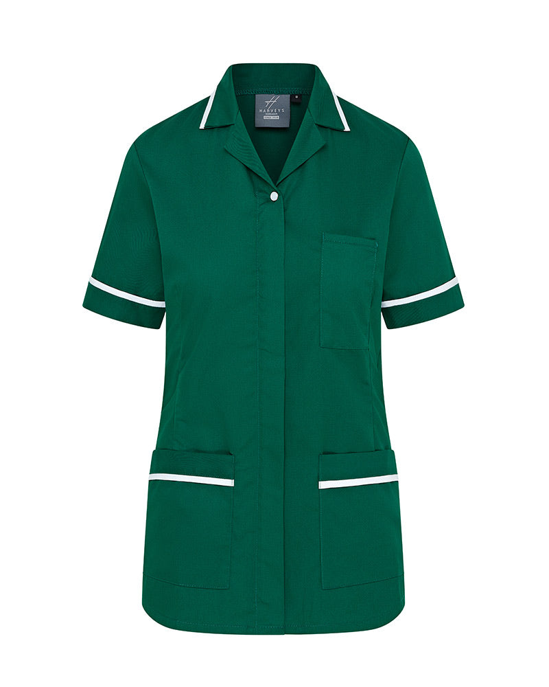 WOMEN'S NURSE TUNIC UNIFORM WITH CONCEALED ZIP FASTEN