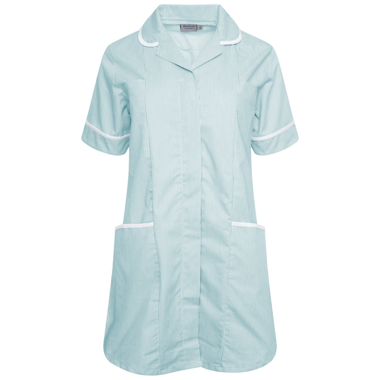 Ladies Maternity Tunic - Green/White Stripe