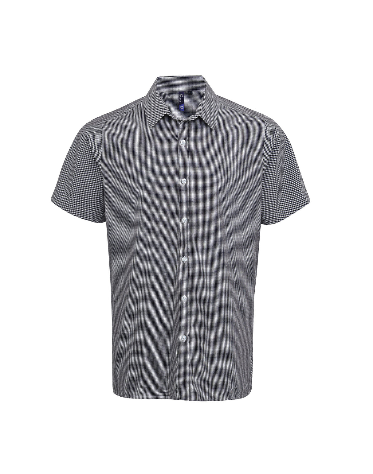SHORT SLEEVED GINGHAM CHECK COTTON SHIRT