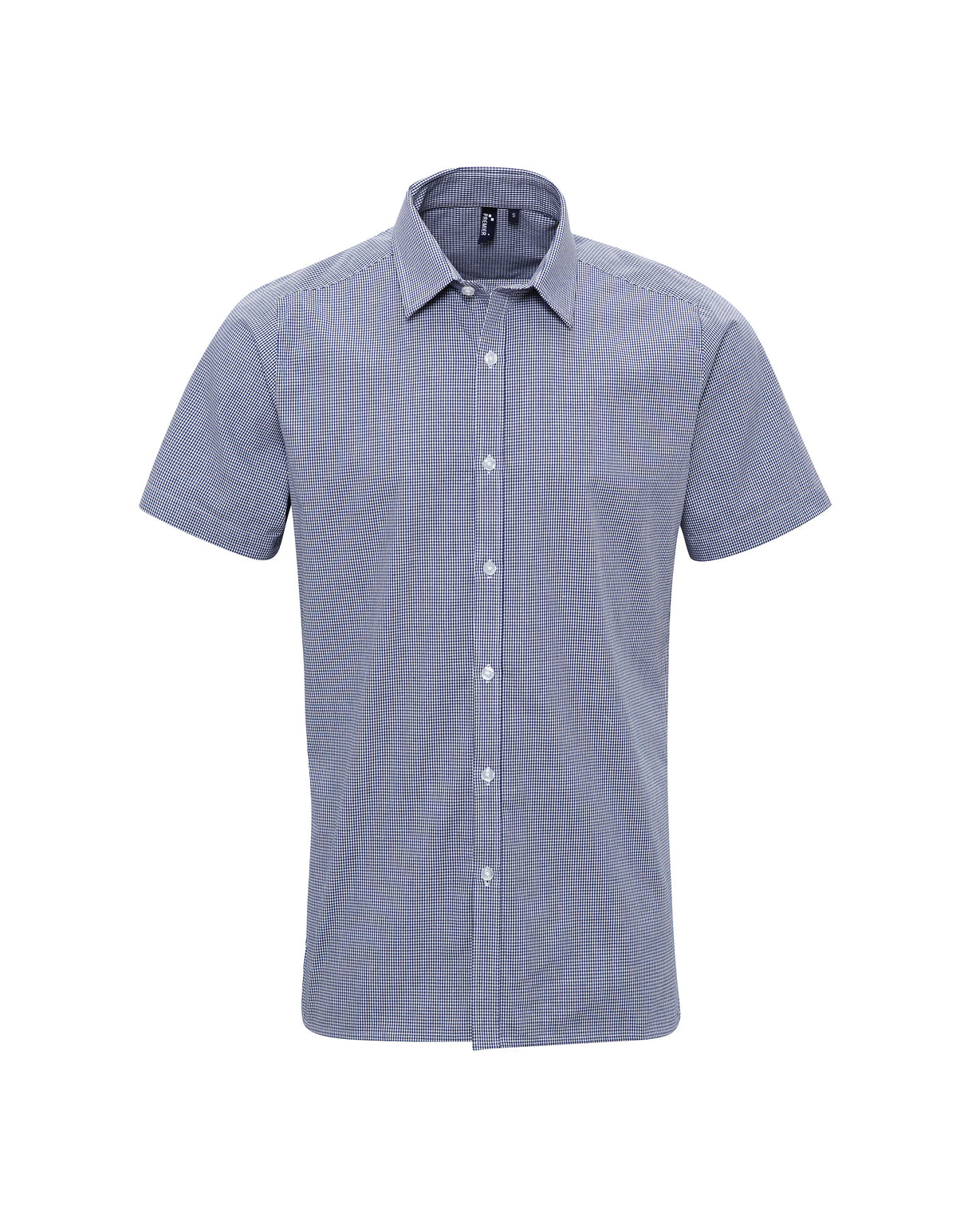 SHORT SLEEVED GINGHAM CHECK COTTON SHIRT