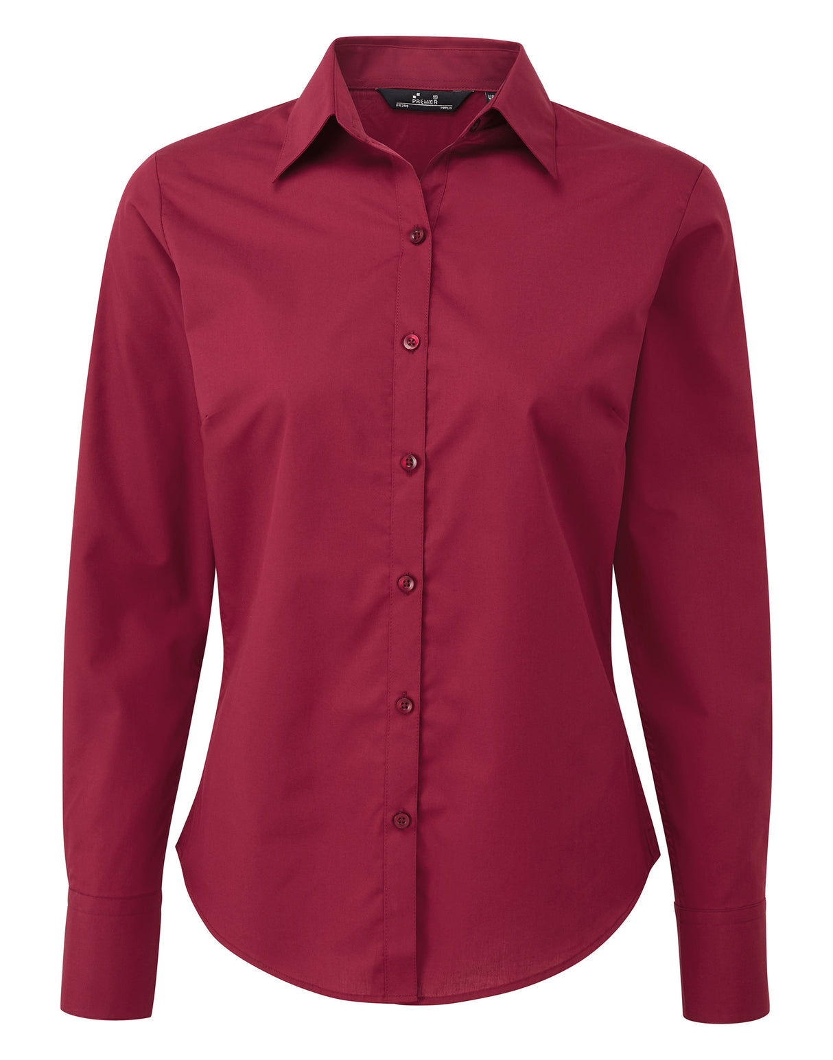WOMEN'S POPLIN LONG SLEEVE FITTED STYLE SHIRT