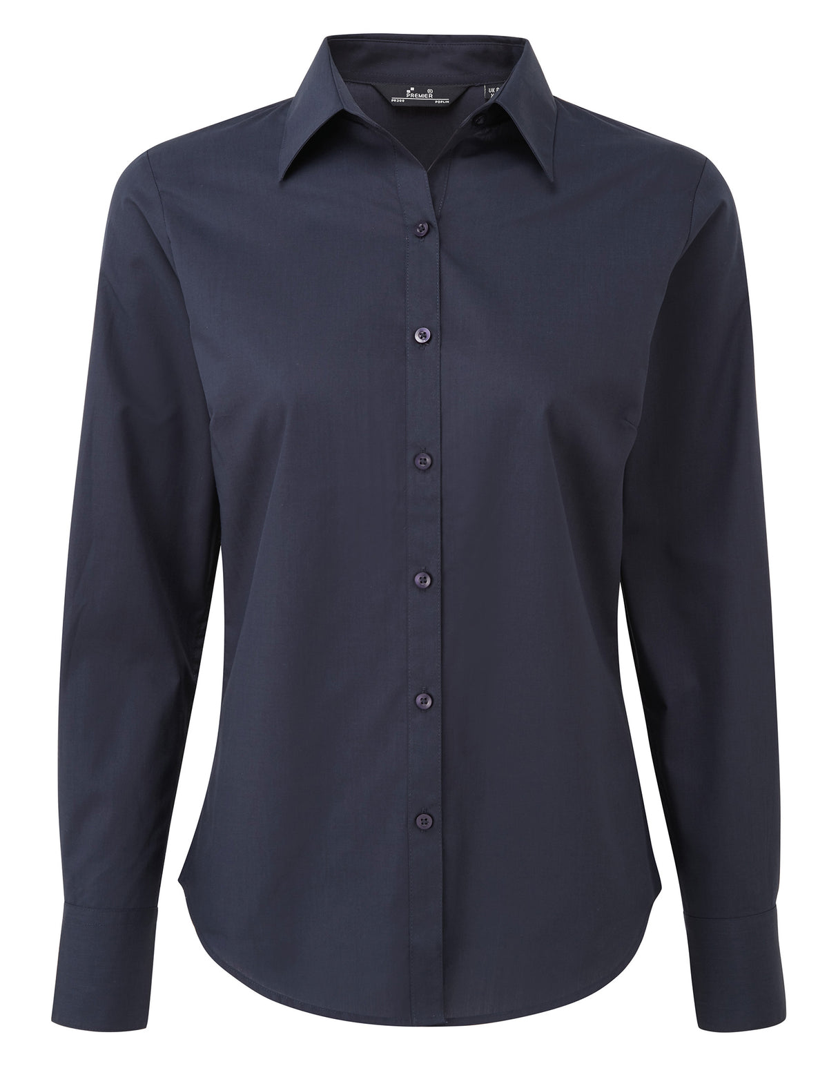 WOMEN'S POPLIN LONG SLEEVE FITTED STYLE SHIRT