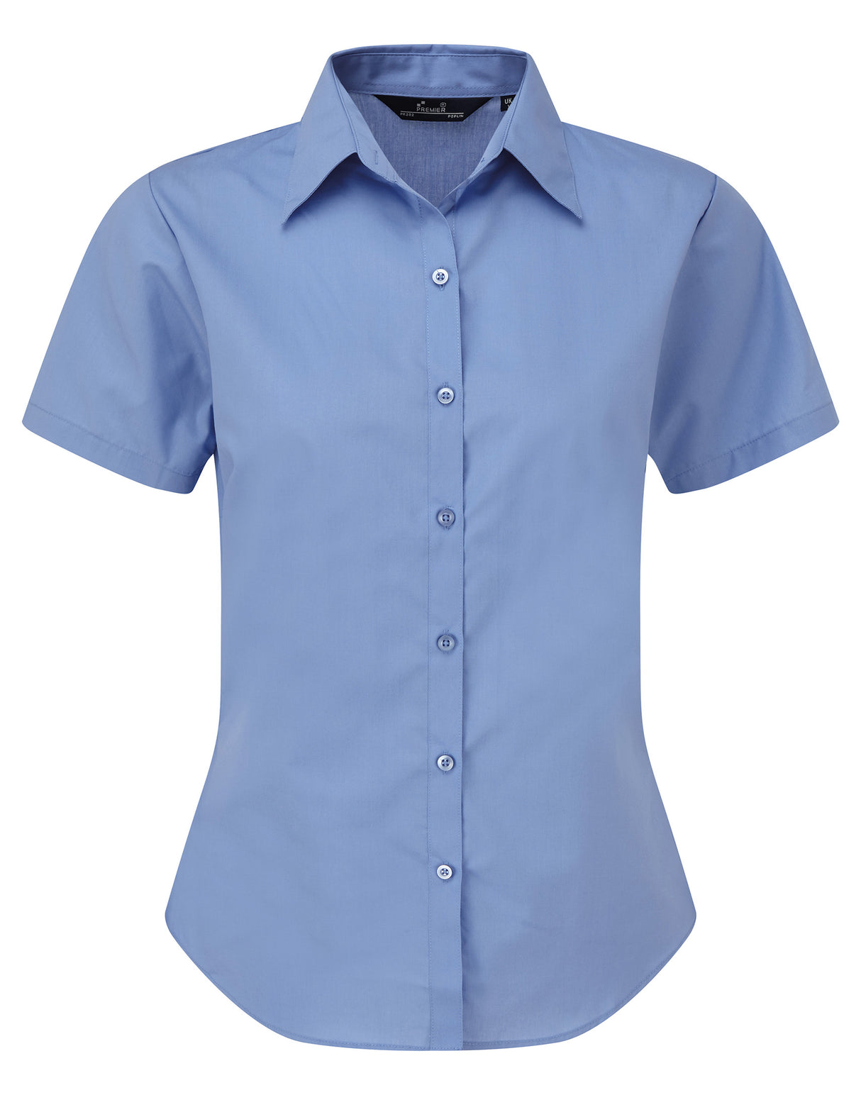 WOMEN'S SHORT SLEEVE FITTED STYLE POPLIN SHIRT