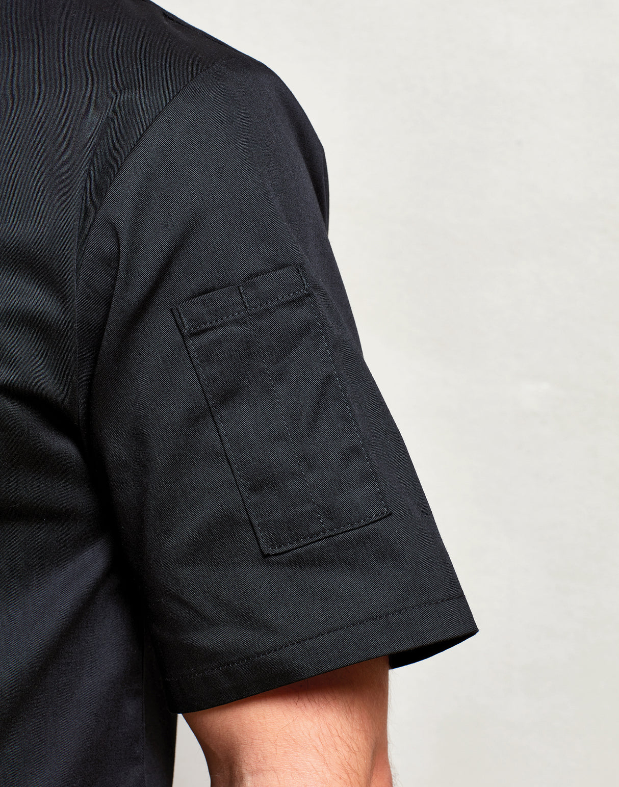 CHEF'S JACKET SHORT SLEEVE BUTTON FASTEN