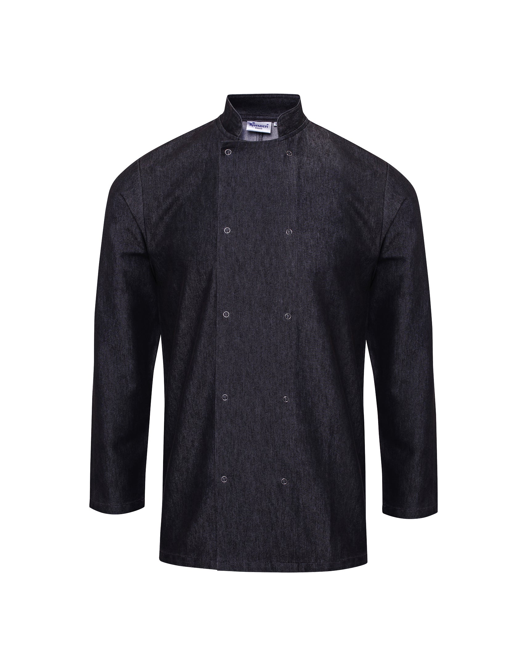 Denim Stud-Fasten Chef’s Jacket