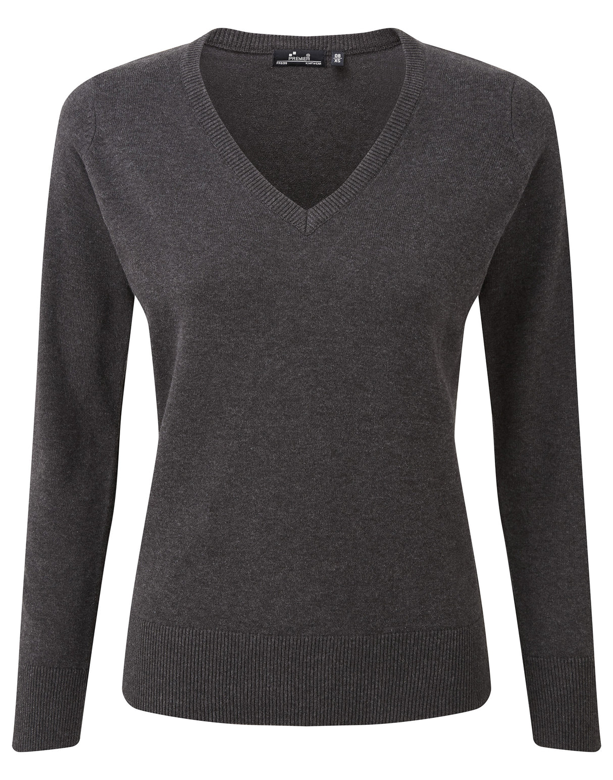 LADIES V-NECK KNITTED JUMPER