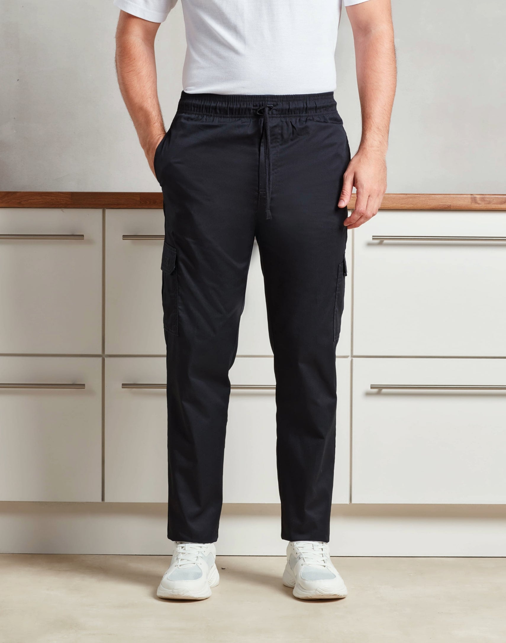 BLACK CHEF CARGO TROUSERS Harveys Workwear