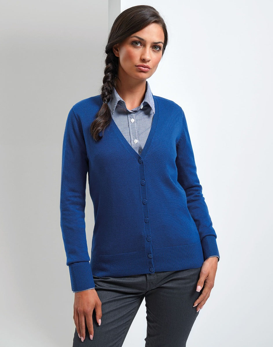 LADIES COTTON RICH KNITTED CARDIGAN-10656