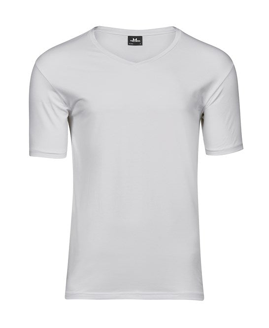 MEN'S LUXURY STRETCH V-NECK SHORT SLEEVE T-SHIRT