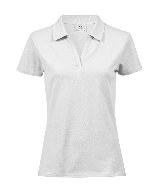 WOMEN’S LUXURY STRETCH V-NECK POLO