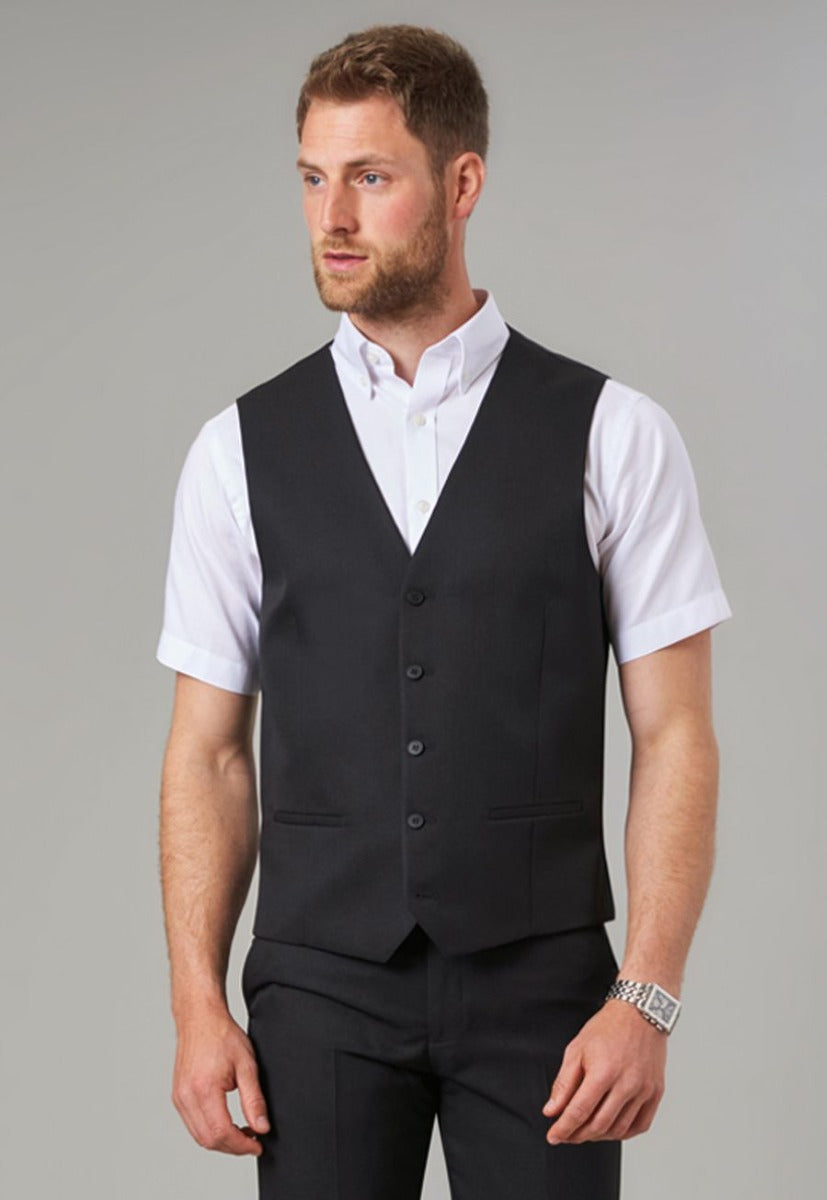 Man Wearing A Black Waistcoat