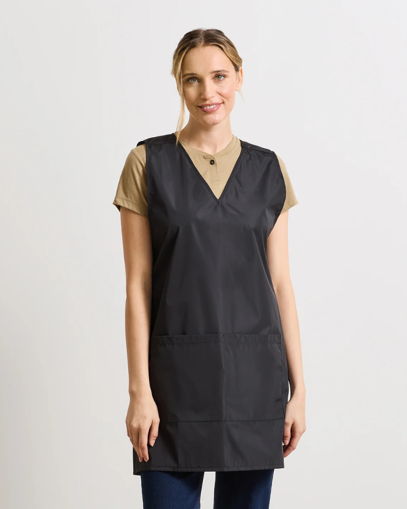 WATERPROOF WRAP AROUND TUNIC - BLACK
