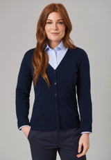Woman Wearing A Navy Blue Cardigan