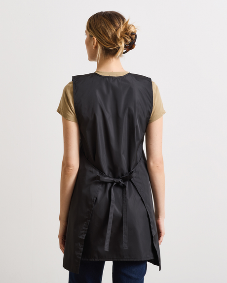 WATERPROOF WRAP AROUND TUNIC - BLACK