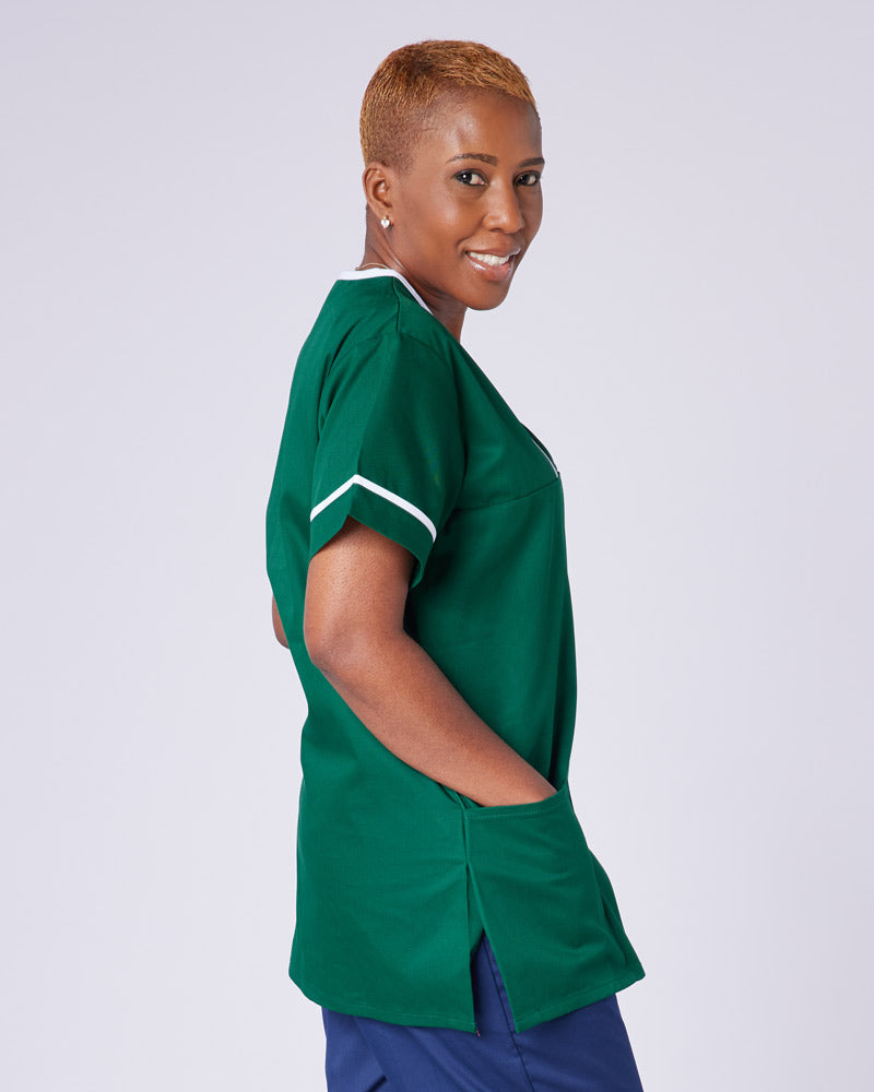 UNISEX CONTRAST V-NECK HEALTHCARE AND HOSPITAL TUNIC UNIFORM