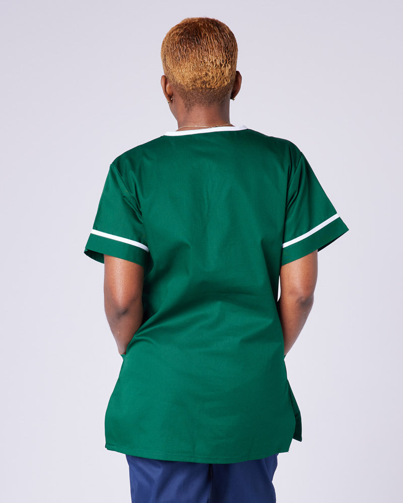UNISEX CONTRAST V-NECK HEALTHCARE AND HOSPITAL TUNIC UNIFORM