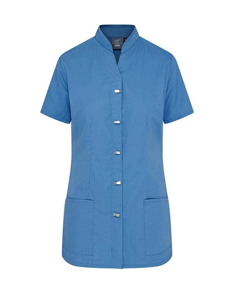 WOMEN'S HEALTHCARE TUNIC UNIFORM WITH CONCEALED ZIP & MOCK BUTTON