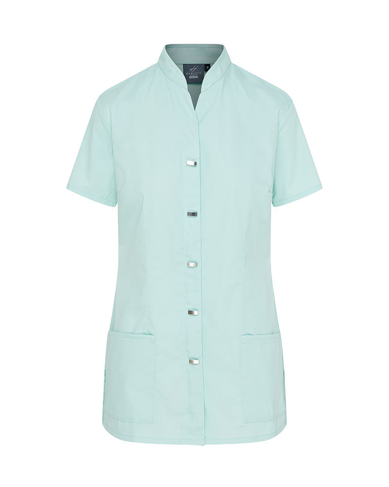 WOMEN'S HEALTHCARE TUNIC UNIFORM WITH CONCEALED ZIP & MOCK BUTTON