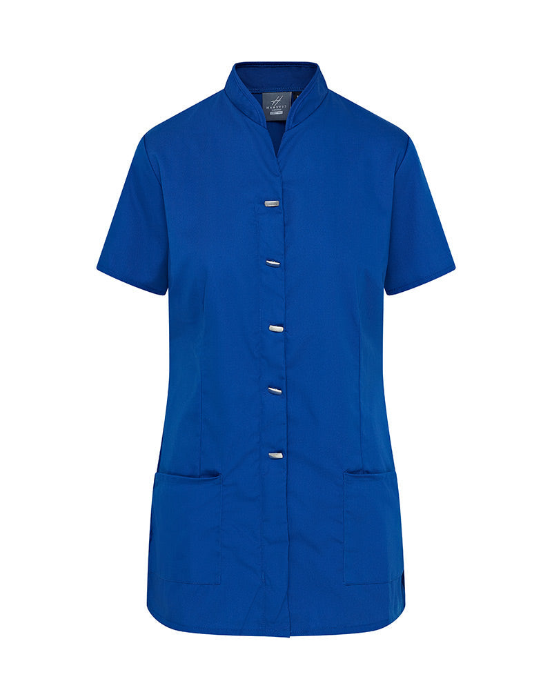 WOMEN'S HEALTHCARE TUNIC UNIFORM WITH CONCEALED ZIP & MOCK BUTTON