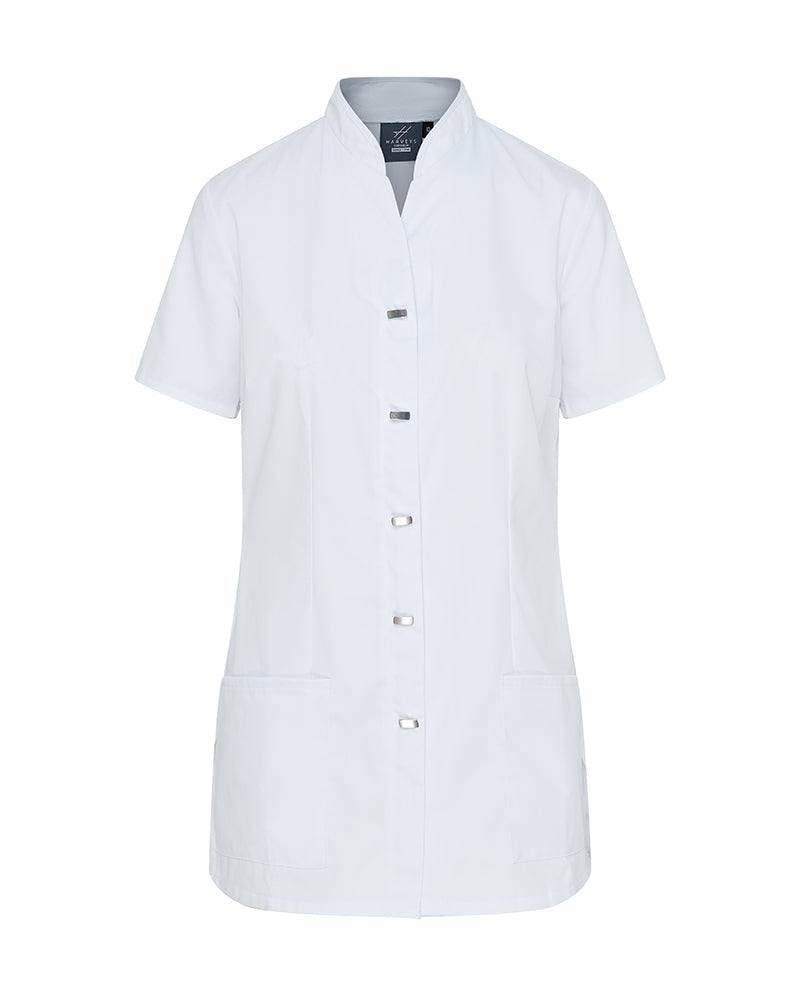 WOMEN'S HEALTHCARE TUNIC UNIFORM WITH CONCEALED ZIP & MOCK BUTTON