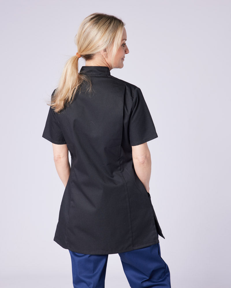 WOMEN'S HEALTHCARE TUNIC UNIFORM WITH CONCEALED ZIP & MOCK BUTTON