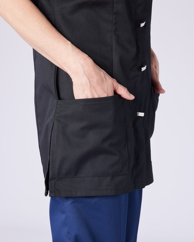 WOMEN'S HEALTHCARE TUNIC UNIFORM WITH CONCEALED ZIP & MOCK BUTTON