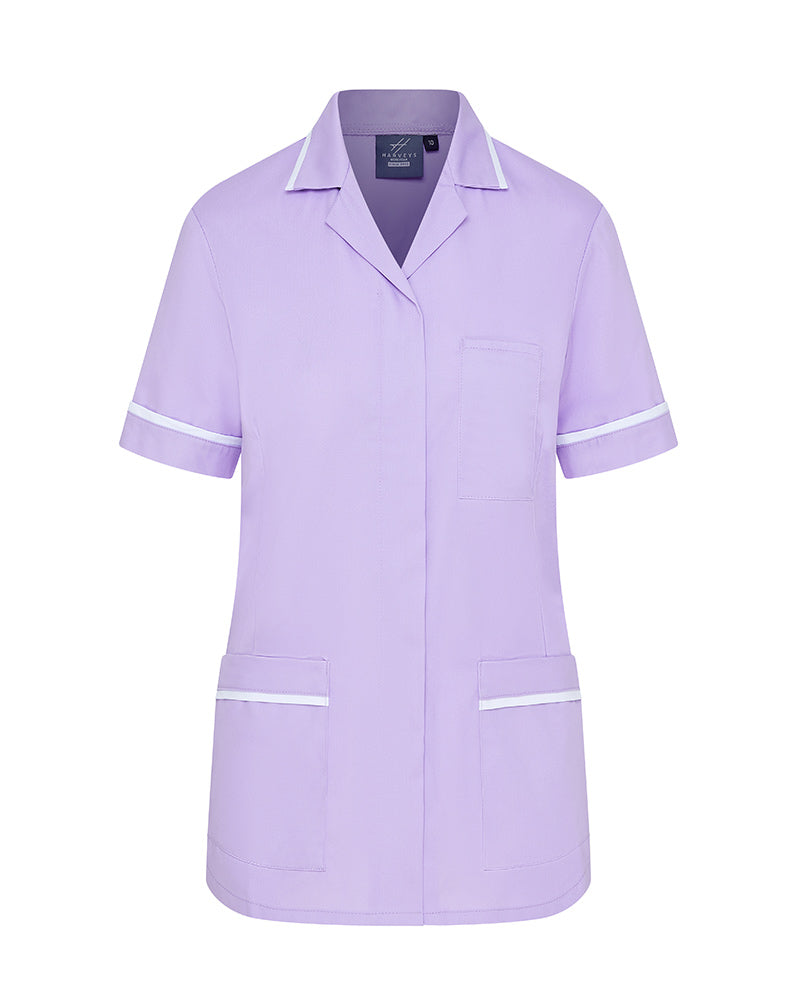 WOMEN'S NURSE TUNIC UNIFORM WITH CONCEALED STUD FASTEN - Lilac