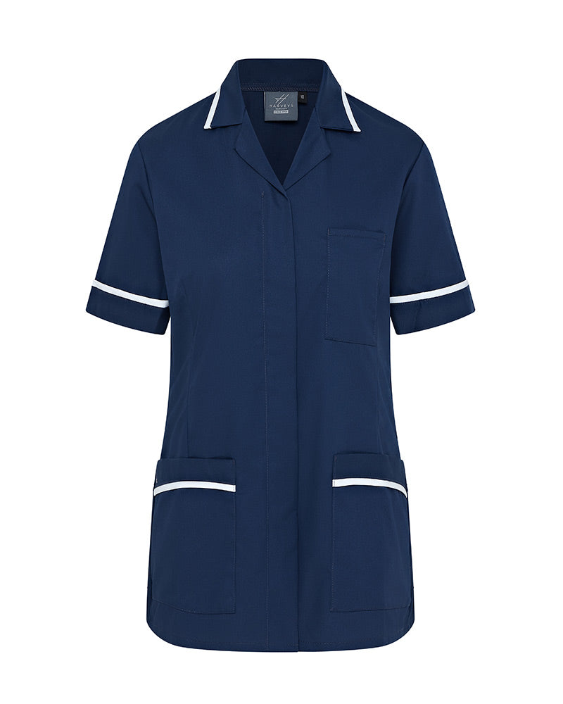 WOMEN'S NURSE TUNIC UNIFORM WITH CONCEALED STUD FASTEN - Navy