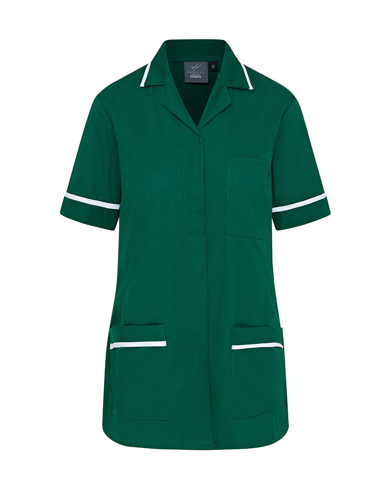 WOMEN'S NURSE TUNIC UNIFORM WITH CONCEALED STUD FASTEN - Pine