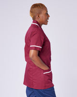 WOMEN'S NURSE TUNIC UNIFORM WITH CONCEALED STUD FASTEN