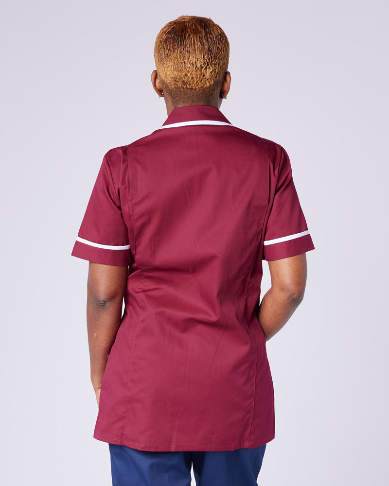 WOMEN'S NURSE TUNIC UNIFORM WITH CONCEALED STUD FASTEN