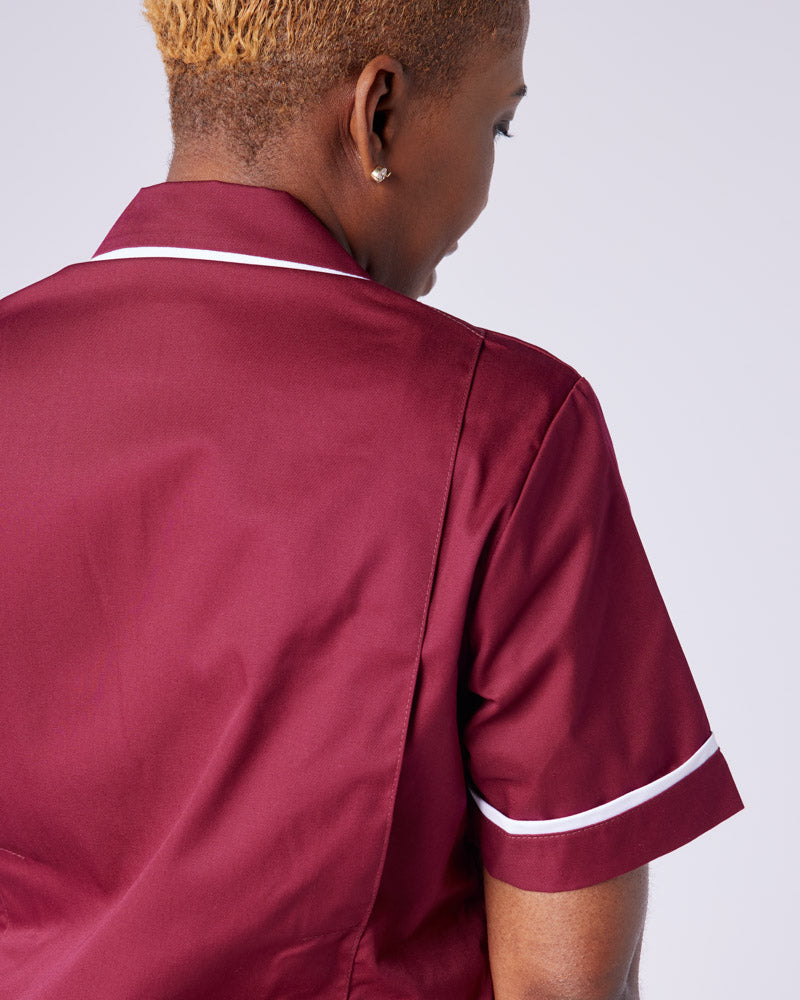 WOMEN'S NURSE TUNIC UNIFORM WITH CONCEALED STUD FASTEN