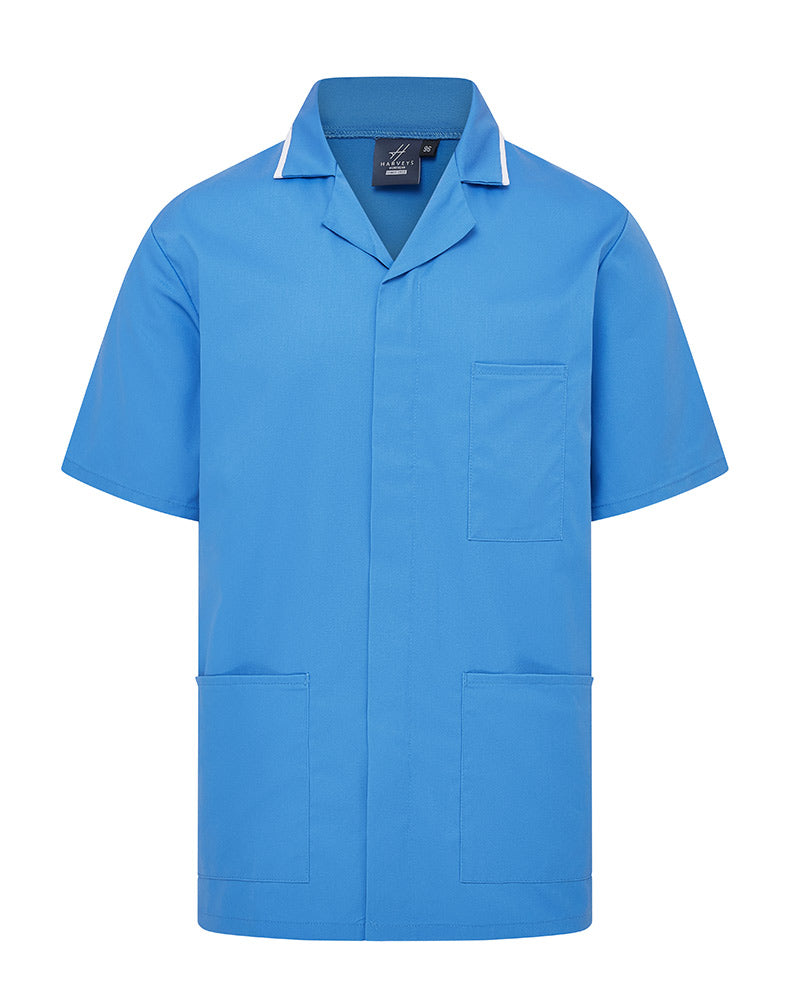 MEN'S NURSE TUNIC UNIFORM WITH CONCEALED STUD FASTEN