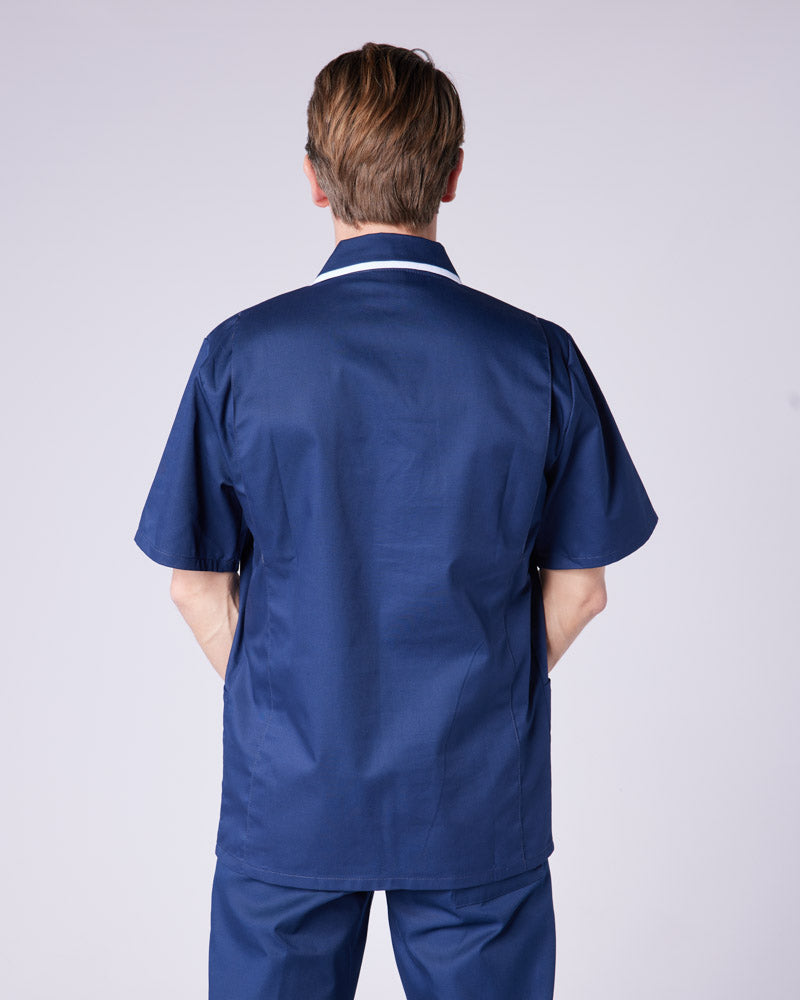 MEN'S NURSE TUNIC UNIFORM WITH CONCEALED STUD FASTEN
