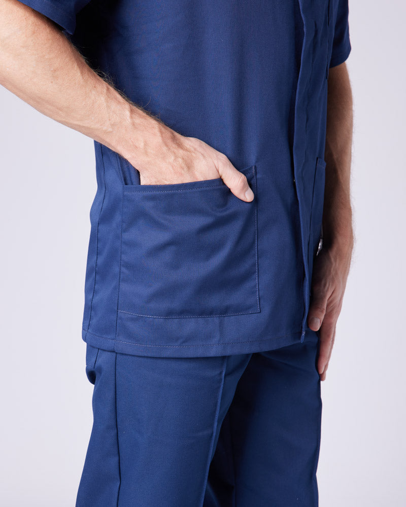 MEN'S NURSE TUNIC UNIFORM WITH CONCEALED STUD FASTEN