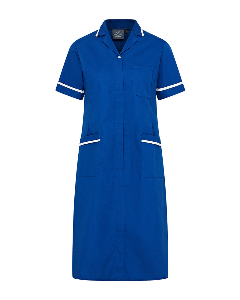 white nurses dress uniform WOMEN'S CONCEALED ZIP-FRONT DRESS – Harveys Workwear