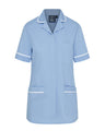 WOMEN'S ROUNDED COLLAR NURSE TUNIC UNIFORM WITH CONCEALED ZIP FASTEN