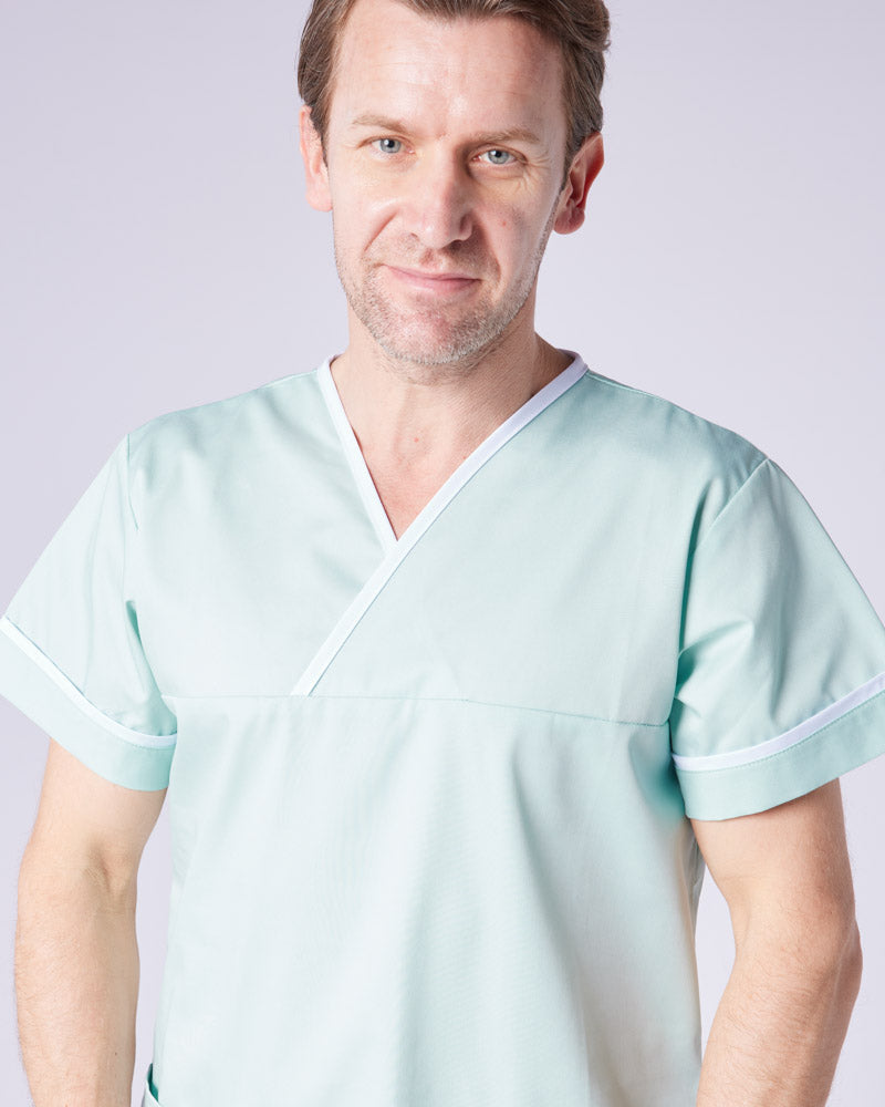 UNISEX CONTRAST V-NECK HEALTHCARE AND HOSPITAL TUNIC UNIFORM