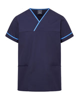 UNISEX LIGHTWEIGHT CONTRAST V-NECK HEALTHCARE TUNIC UNIFORM