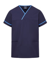 UNISEX LIGHTWEIGHT CONTRAST V-NECK HEALTHCARE TUNIC UNIFORM