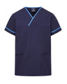 UNISEX LIGHTWEIGHT CONTRAST V-NECK HEALTHCARE TUNIC UNIFORM