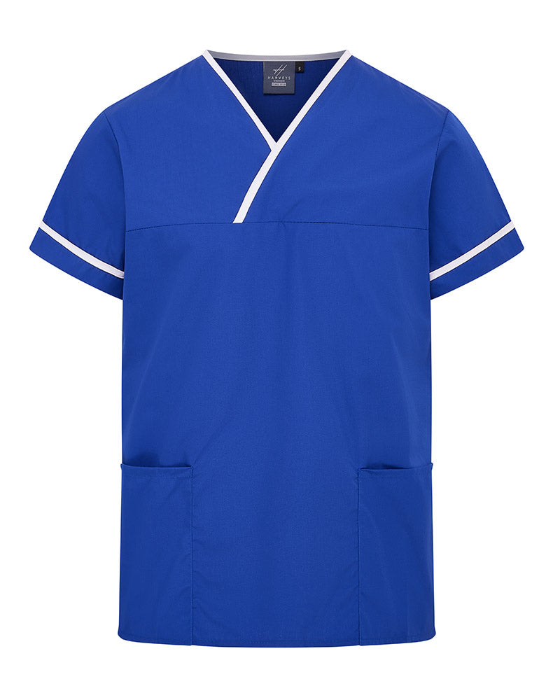 UNISEX LIGHTWEIGHT CONTRAST V-NECK HEALTHCARE TUNIC UNIFORM