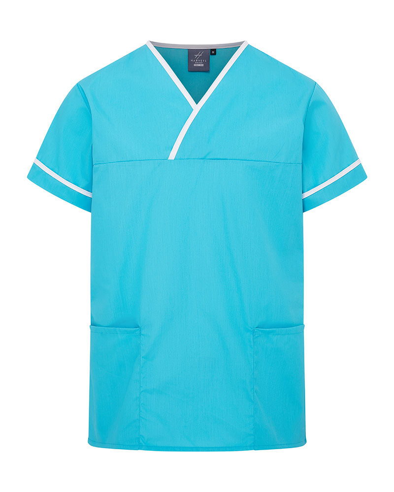UNISEX LIGHTWEIGHT CONTRAST V-NECK HEALTHCARE TUNIC UNIFORM