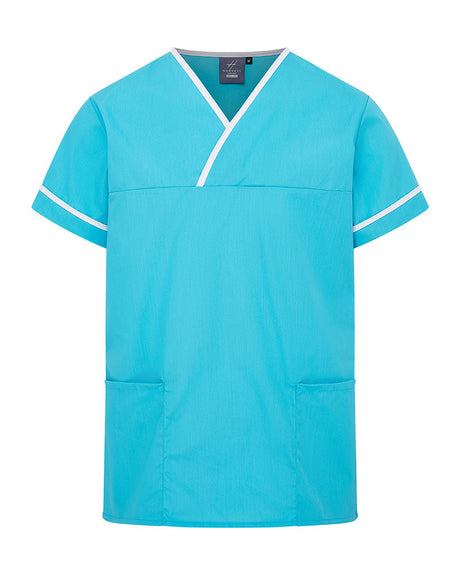 UNISEX LIGHTWEIGHT CONTRAST V-NECK HEALTHCARE TUNIC UNIFORM