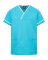 UNISEX LIGHTWEIGHT CONTRAST V-NECK HEALTHCARE TUNIC UNIFORM