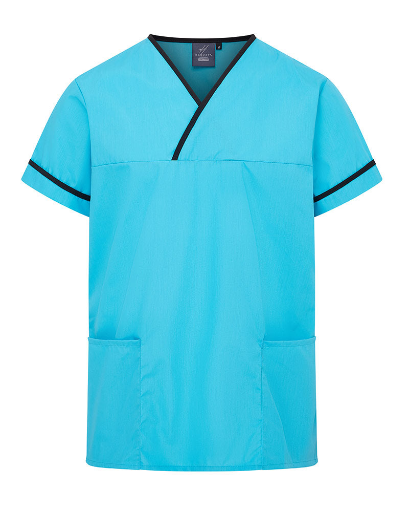 UNISEX LIGHTWEIGHT CONTRAST V-NECK HEALTHCARE TUNIC UNIFORM