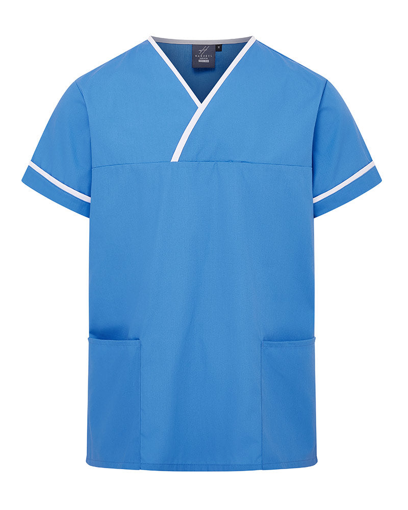 UNISEX LIGHTWEIGHT CONTRAST V-NECK HEALTHCARE TUNIC UNIFORM